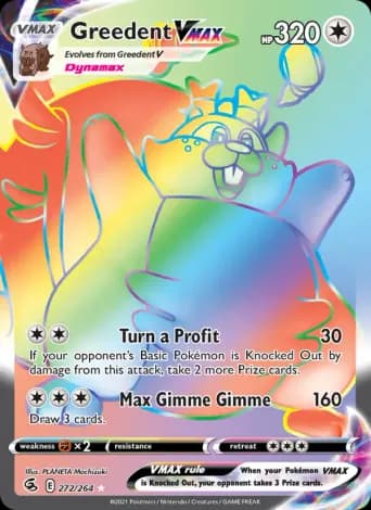 Greedent VMAX Pokémon card #272