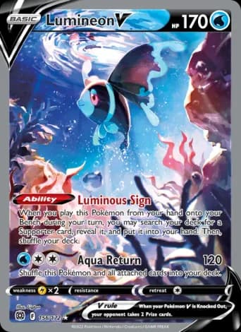 Lumineon V Pokémon card #156