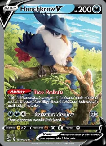 Honchkrow V Pokémon card #162