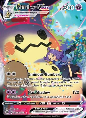 Mimikyu VMAX Pokémon card #TG17