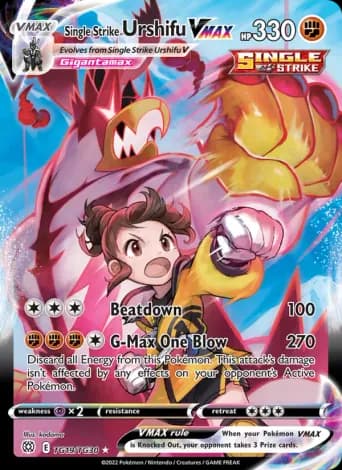 Single Strike Urshifu VMAX Pokémon card #TG19