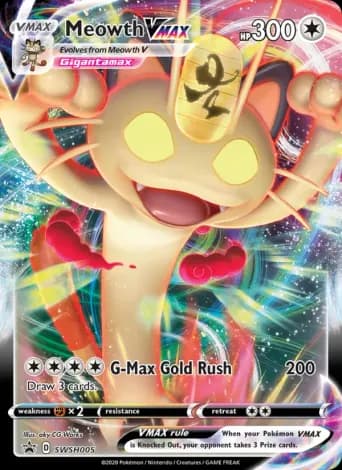 Meowth VMAX Pokémon card #SWSH005