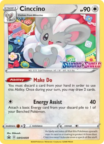 Cinccino Pokémon card #SWSH009