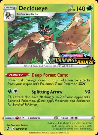 Decidueye Pokémon card #SWSH035