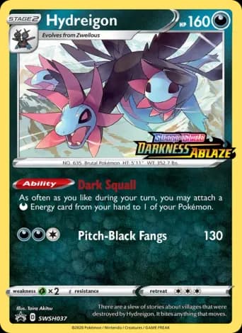 Hydreigon Pokémon card #SWSH037