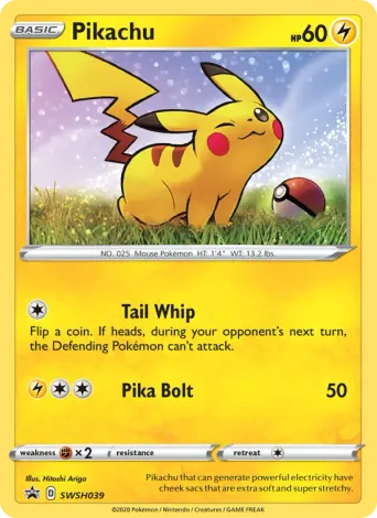 Pikachu Pokémon card #SWSH039
