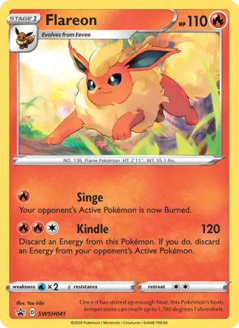Flareon Pokémon card #SWSH041