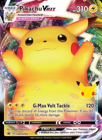 Pikachu VMAX Pokémon card #SWSH062