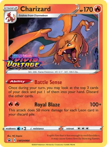 Charizard Pokémon card #SWSH066