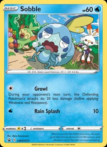 Sobble Pokémon card #SWSH073
