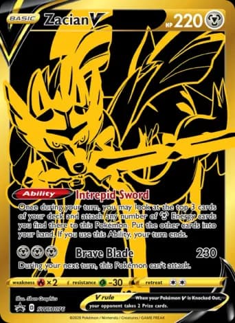 Zacian V Pokémon card #SWSH076