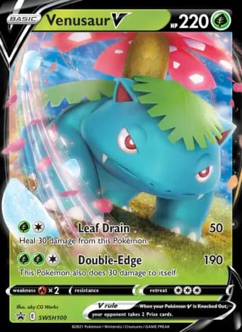 Venusaur V Pokémon card #SWSH100