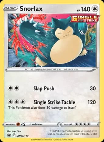 Snorlax Pokémon card #SWSH119