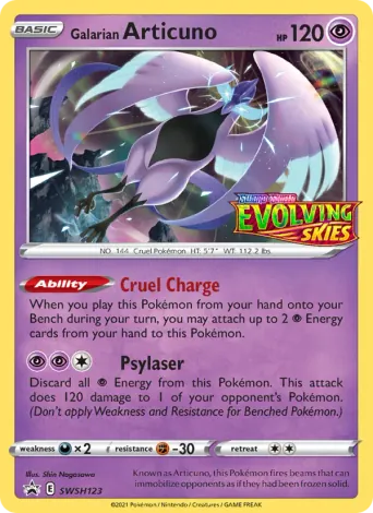 Galarian Articuno Pokémon card #SWSH123