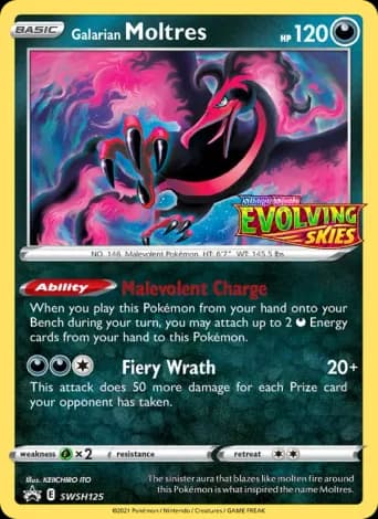 Galarian Moltres Pokémon card #SWSH125