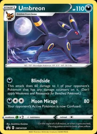 Umbreon Pokémon card #SWSH129