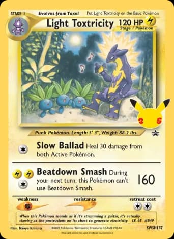 Light Toxtricity Pokémon card #SWSH137