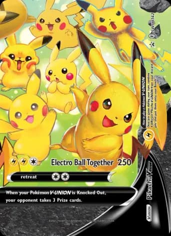 Pikachu V-UNION Pokémon card #SWSH142
