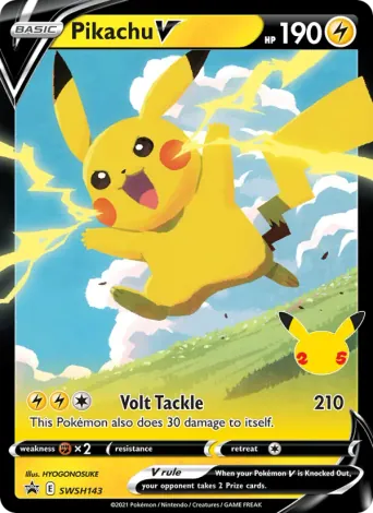 Pikachu V Pokémon card #SWSH143