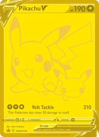 Pikachu V Pokémon card #SWSH145