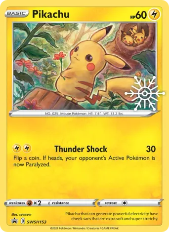 Pikachu Pokémon card #SWSH153