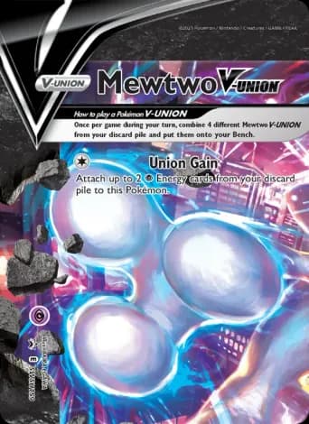 Mewtwo V-UNION Pokémon card #SWSH159