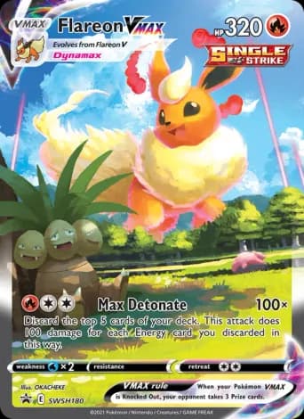 Flareon VMAX Pokémon card #SWSH180