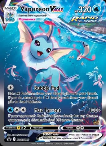 Vaporeon VMAX Pokémon card #SWSH182