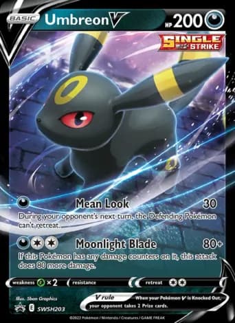 Umbreon V Pokémon card #SWSH203