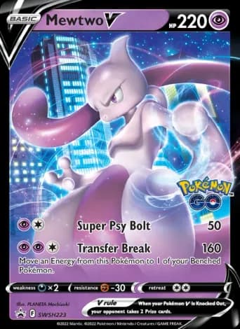 Mewtwo V Pokémon card #SWSH223