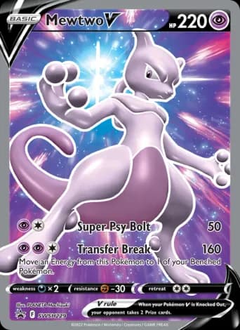 Mewtwo V Pokémon card #SWSH229