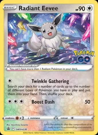Radiant Eevee Pokémon card #SWSH230