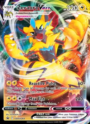 Zeraora VMAX Pokémon card #SWSH264