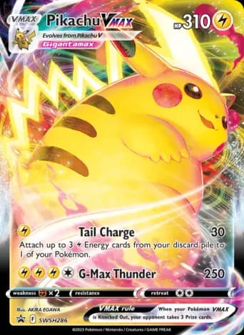 Pikachu VMAX Pokémon card #SWSH286