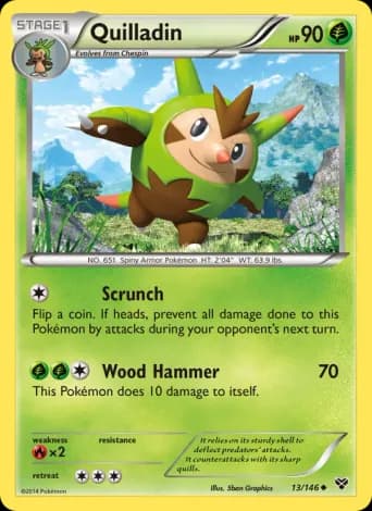 Quilladin Pokémon card #13