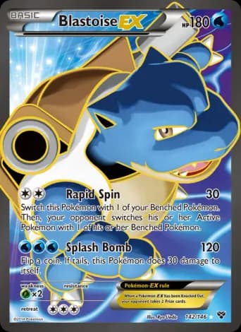 Blastoise EX Pokémon card #142