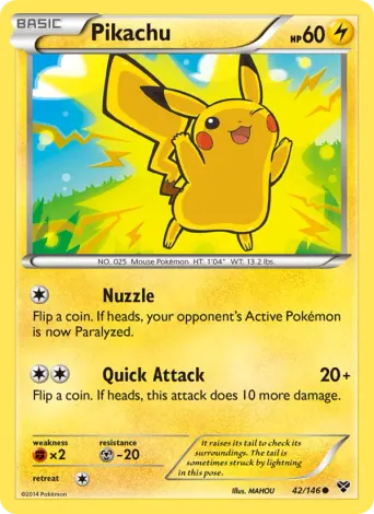 Pikachu Pokémon card #42