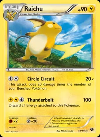 Raichu Pokémon card #43
