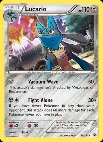 Lucario Pokémon card #63