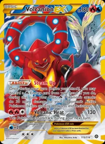 Volcanion EX Pokémon card #115