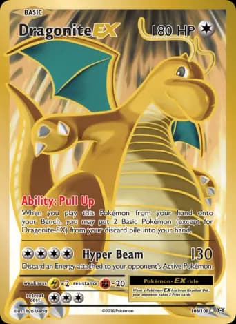 Dragonite EX Pokémon card #106