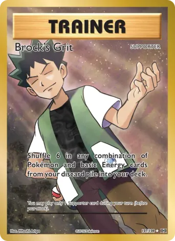 Brock's Grit Pokémon card #107