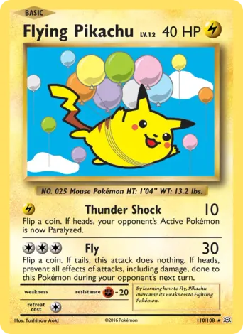 Flying Pikachu Pokémon card #110