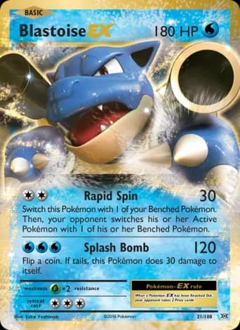 Blastoise EX Pokémon card #21