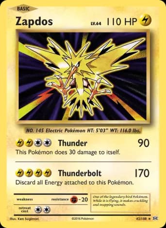 Zapdos Pokémon card #42