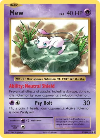 Mew Pokémon card #53