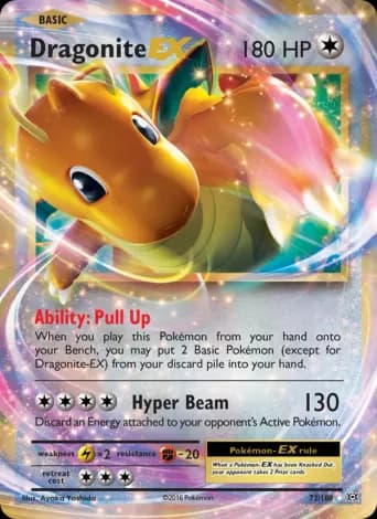 Dragonite EX Pokémon card #72