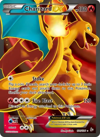 Charizard EX Pokémon card #100