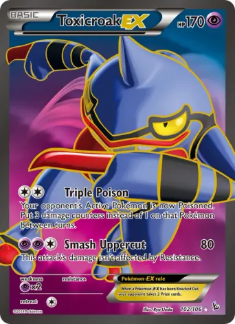 Toxicroak EX Pokémon card #102