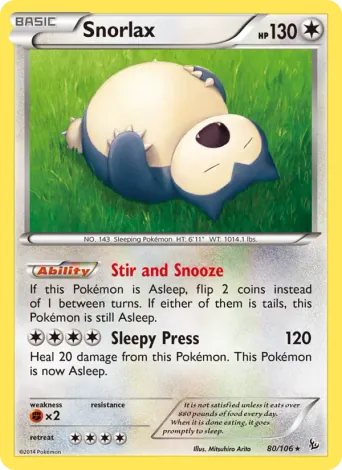 Snorlax Pokémon card #80